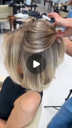 RAMBUT SERIES™ on Instagram: "Repost @hairby_chrissy • • • • • •  Half up hairstyle @gracienielson" Shoulder Length Hair Tutorials Easy, Fancy Short Hair, Hairby Chrissy, Half Up Hairstyle, Fancy Hair, Roll Hairstyle, Up Dos, Half Updo