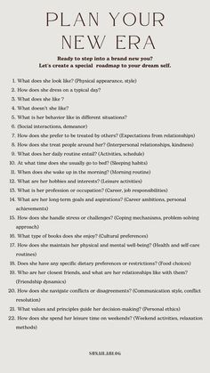 Glow Up Prompts, Tips For Tolerance Break, Writing Prompts To Improve Writing, Goals To Set For 2024, 5-9 After 9-5, Acceptance Journal Prompts, 2024 Better Me, Dark Feminine Energy Vision Board, Plan Your New Era Questions