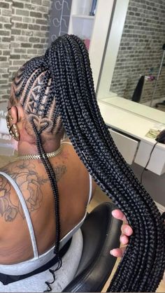 Feed In Braids Ponytail, Feed In Ponytail, Cornrows Braids For Black Women, Feed In Braids Hairstyles, Box Braids Hairstyles For Black Women, Cute Braided Hairstyles, School Hair, Braids Hairstyles Pictures, Braided Cornrow Hairstyles