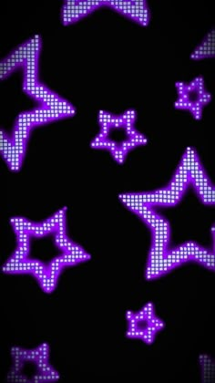 purple stars are glowing in the dark