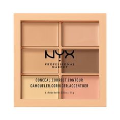 Color Correcting Concealer Palette, Concealer Tips, Nyx Concealer, Color Correcting Palette, Makeup Item, Colour Correction, Color Correcting Concealer, Correcting Concealer, Highlighter And Bronzer