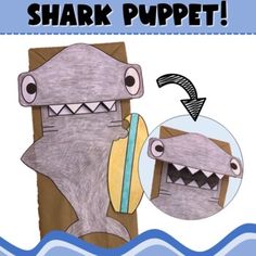 an image of a shark puppet in the water