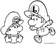 the mario and luigi coloring pages