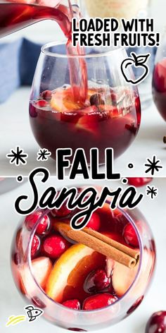 Fall Sangria Red Sangria Recipes Easy, Fall Sangria Recipes Red, Sangria Recipes With Rum, Autumn Beverages, Sangria Party, Sangria Mix, Best Sangria Recipe, Fall Sangria Recipes