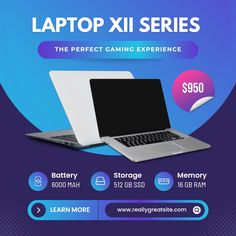 an advertisement for laptop xi series, the perfect gaming experience with $ 350 per month