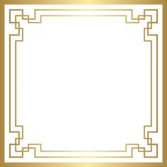 a gold and white square frame with an intricate design