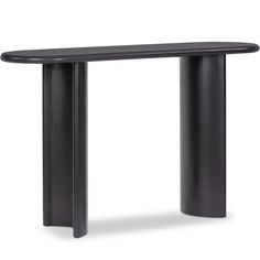 a black table that is on top of a white background