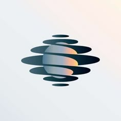 an abstract image of the sun rising over some sort of object that appears to be floating on water