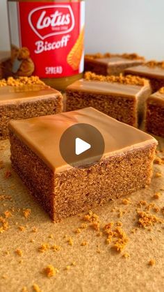 a video showing how to make peanut butter brownies with chocolate frosting on top