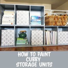 how to paint cubby storage units