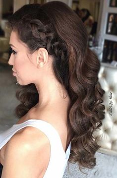 Curly Prom Hair, Hairstyles Prom, Really Long Hair, Side Hairstyles, Prom Hairstyles For Long Hair, Hair Prom, Prom Hairstyles, Wedding Hairstyles For Long Hair, Hairstyles For Long Hair