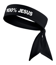 About this item:  - "100% JESUS" Sports Fan Tie Headband - Unisex Adult and Youth: Men, Women, Teens, Boys, Girls - Moisture Wicking: 88%microfiber polyester/12% Spandex - Great gift item/popular gift item! - Great team item. 100% JESUS Sport Fan Tie Headband. Moisture wicking tie headband  - Unisex - One Size: 39 inches in length x 2.5 inches in width. - Moisture Wicking: 88%microfiber polyester/12% Spandex *To ensure these long lasting results, do not dry on hottest temperature setting. 100 Jesus, Head Tie, Head Ties, Tie Headband, Flag Football, Turban Headbands, Great Team, Soccer Football, Sports Fan