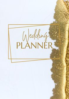 a wedding planner with gold glitters on it and the words'wedding planner'overlayed