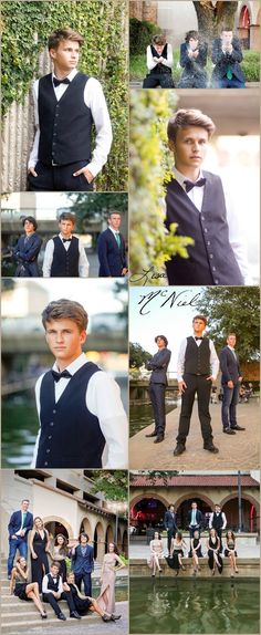 a collage of photos with men in formal wear