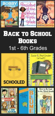 the back to school books for 1st - 6th grade students are shown in this poster