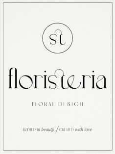 the font and typeface for florisstrara, which is used to create an elegant