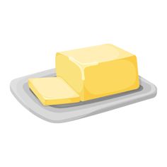 a piece of butter sitting on top of a plate