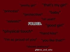 a red background with words that say i'm pretty girl and the phrase folded