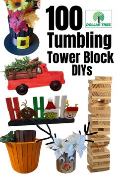 there are many crafts and activities to do with the kids in the house, including building tower blocks