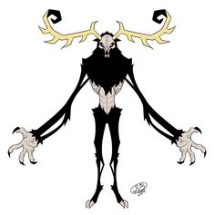 an image of a demon with horns and claws