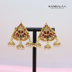 Discover timeless elegance with our exquisite Kundan earrings featuring three delicately crafted jumkas, perfect for adding a touch of traditional charm to any occasion. Gold Designs, Kundan Earrings, Gold Design, Timeless Elegance, On Instagram, Quick Saves