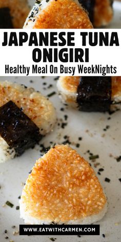 japanese tuna onigiri is an easy and healthy meal for the busy weeknights