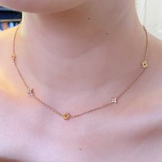 Small Gold Flowers Stainless Steel Necklace,Tiny Flowers Necklace,Gift For Her Materials: Stainless Steel Necklace Length: 16.5”-18.75”(42cm-47cm) Color: Rose Gold Delivery: Ready To Ship In Same Day Or Next Business Day. #Necklace #Rose Gold Necklace #Necklace #Choker #Silver Necklace Dainty Rose Gold Flower Necklace With Clavicle Chain, Dainty Rose Gold Flower Necklace, Dainty Rose Gold Flower Necklace With Delicate Chain, Rose Gold Flower Charm Necklace With Delicate Chain, Dainty Rose Gold Flower Necklace With Adjustable Chain, Minimalist Flower Necklace With Delicate Chain, Delicate Rose Gold Flower Necklace With Adjustable Chain, Tiny Rose Gold Flower Shaped Jewelry, Rose Gold Dainty Clavicle Chain Charm Necklace