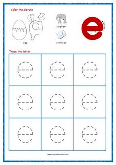 a printable worksheet for children to learn how to draw letters and numbers