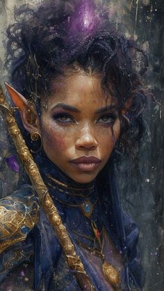 Purple Character Art, Black Fairies, Purple Army, Dnd Campaign, Devian Art, Black Fairy, Warcraft Art, Fairy Pictures