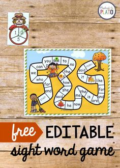 the free sight word game for kids