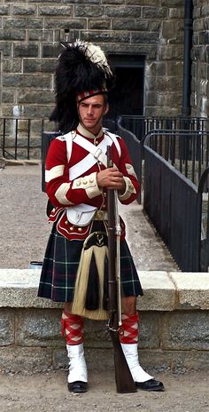 Canadian Men know how to rock a kilt. Taken this summer at Citadel Hill in Halifax. No wonder women fall for men in uniform! British Guard, Downtown Halifax