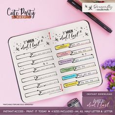 INSTANT DOWNLOAD - Dragonfly bullet journal when did I last List Bullet Journal printable task tracker chores tracking Bujo Planner Insert Learn Spanish Free, Bullet Journal How To Start A, Bullet Journaling, Bullet Journal Ideas Pages, Planner Inserts