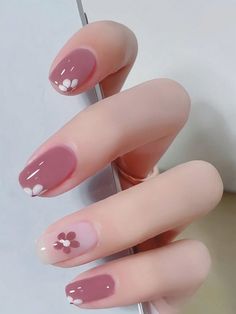 Nail Art Simple Elegant, Romantic Nails, Easy Nails, Blush Nails, Color Nails, Nailed It, Floral Nails