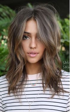 Brunette Lob, Change Hair, Layered Hairstyles, Haircut Styles, Lob Haircut, Wavy Hairstyles, Hairstyles Women, Ombré Hair, Long Bob Hairstyles