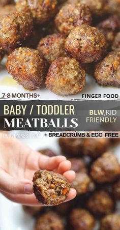 the baby toddler meatballs are ready to be eaten