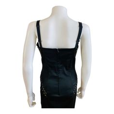 For Sale on 1stDibs - Gorgeous 2019 Dolce + Gabbana corset style dress (shown pinned to mannequin) Black silk + elastane fabric Bustier bra style bust with fitted + padded bust Corset Style Dress, Silk Corset, Corset Style Dresses, Corset Lace, Bra Style, Bustier Dress, Elastane Fabric, Corset Style, Gold Dress