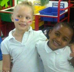 One is black and has big brown eyes. The other is a blue-eyed blonde with the palest of skin. Yet remarkably, Kian and Remee are twins, born a minute apart. Mixed Race Couple, Big Brown Eyes, Sister Act, Black Fathers, Beautiful Blue Eyes, How To Have Twins, Lots Of People, First Humans, Human Race