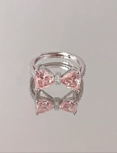 Stylish Jewelry Accessories, Bow Ring, Girly Accessories, Classy Jewelry, Fancy Jewellery, Jewelry Lookbook, Fancy Jewelry