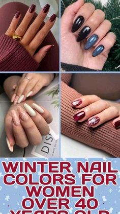 2024 Winter Nail Trends, Winter Nails Colors, Trendy Winter Nails, Classy Almond Nails, Nails Shape, Natural Nail Designs, Nails Trends, Nail Colors Winter