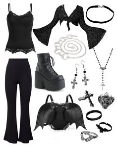 Goth Clothes Outfits, Casual Goth Outfits Girly, Light Gothic Outfits, Gothic Simple Outfit, Clean Gothic Outfits, Gothiccore Outfit, Gothic Outfits For Women Casual, Cute Gothic Outfits For School, Gothic Romance Outfit Women