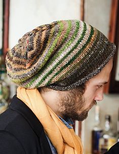 Ravelry: #20 Man's Slouchy Hat pattern by Yoko Hatta (風工房) Noro Patterns, Circular Knitting Patterns, Noro Knitting, Slouchy Hat Pattern, Noro Yarn, Knitting Magazine, Slouch Hat, Pattern Store, Easy Knitting Patterns