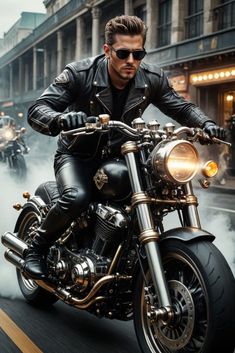 #motorbike Dobermann Aesthetic, Hot Biker Men, Man Riding Motorcycle, Mens High Boots, Men Bodies, On Motorcycle, Biker Men, Rock Outfit, Rock Outfits