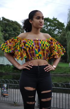 Africa print cotton crop top. It gives a sophisticated and elegant on a jeans or skirt for casual day out Fitted Cotton Crop Top For Fall, Chic Cotton Cropped Shirt, Multicolor Printed Cropped Crop Top, Multicolor Cotton Crop Top, Printed Multicolor Cropped Top, Multicolor Cotton Cropped Crop Top, Multicolor Printed Cropped Top, Chic Multicolor Printed Crop Top, Printed Crop Top For Day Out