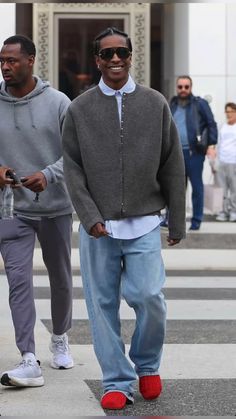 asap rocky in botega sock boots Sweater And Dress Shirt, 2000 Fashion Men, Monochromatic Outfit Men, Monochrome Outfit Men, Mens Streetwear Aesthetic, Layering Outfits Men, Aesthetic Male Outfits, Paris Fashion Week Men