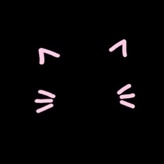 two pink arrows pointing in opposite directions on a black background