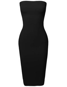 Tight Midi Dress, Midi Dres, Long Fitted Dresses, Fitted Midi Dress, Midi Dress Black, Dress Silhouette, Tube Dress, Womens Clothing Stores, Style Summer