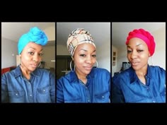 How to tie a Head Wrap - 5 Ways - YouTube Diy Head Scarf, Turban Tutorial, African Hair Wrap, Headwrap Tutorial, Hair Wrap Scarf, Head Wrap Styles, Hair Scarf Styles, Head Scarf Styles, Head Wrap Headband