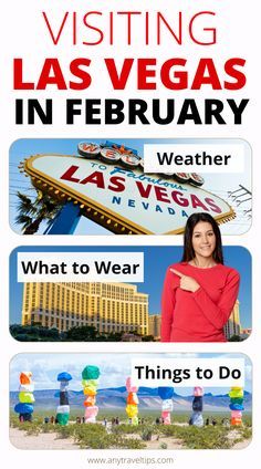 an advertisement for las vegas in the foreground is shown with three different pictures and words