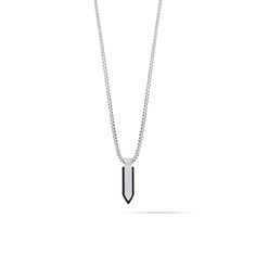 A Modern Geometric Men’s Pendant Necklace. The MVMT Spearhead Necklace For Him Is Available In Black, Silver And Gold Mixed Metal Variations. Style Shouldn’t Break The Bank. | Spearhead Necklace — Men’s Necklaces | MVMT Necklace For Him, Classic Jewelry Pieces, Light Jewelry, Classic Jewelry, Black Box, Card Holder Leather, The Bank, Box Chain, Metal Color