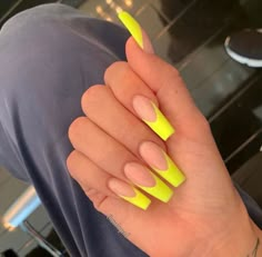 Acrylic Nails Yellow, Nails Yellow, French Tip Acrylic Nails, French Acrylic Nails, Tip Nails, Nails French